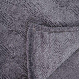 Плед/покрывало 150х200см "Серебряная роса", велсофт "Магнолия" гладкокрашенный, полиэстер 100%, плотность 270г/м2, упаковка: 16х33см пояс бумажный, "Домашняя мода" (Россия)