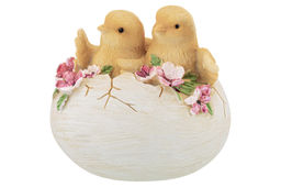 Фигурка декор. 9,5*7,5*9,5 см "Цыплята в яйце"