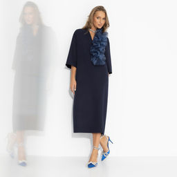 Платье со съемным декором, Сияние глянца (синее) - Charutti фото 2