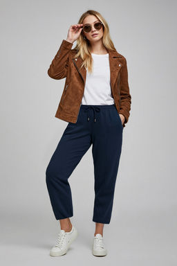 TRENDYOLMILLA Lacivert Modal Yumusak Kumasl? Yuksek Bel Esnek Orme Pantolon TWOAW24PL00361