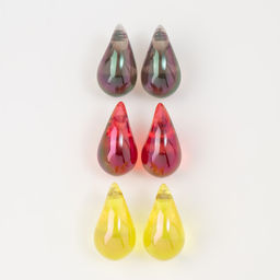 Серьги капля QF Гламур, набор 3 пары, разноцветный, прозрачный  фото 9