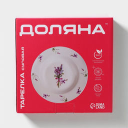Тарелка фарфоровая глубокая Доляна Пташка, d=20,2 см, цвет белый  фото 6