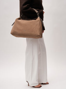 Замшевая сумка Andrea DBR 31374 серо-коричневый  фото 8