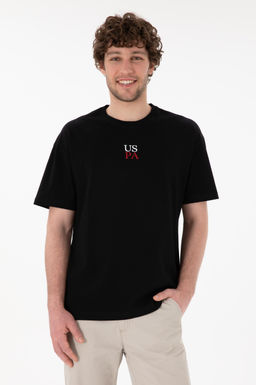 Erkek Comfort Fit Bisiklet Yaka Siyah Ti__rt Sepette S_rpriz _ndirim