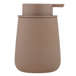 Набор для ванной "Эстетик" 3 предмета: дозатор для мыла 410мл; мыльница 11х8,6х2,2см; стакан для зубных щеток 410мл; фурнитура пластик, керамика, матовая глазурь, мокко, в коробке (Китай)