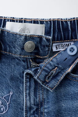 KUROMI SANRIO WIDE-LEG DENIM TROUSERS - Zara фото 4