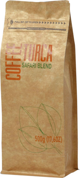 COFFEE TURCA. Safari Blend (зерновой) 500 гр. мягкая упаковка РОССИЯ
