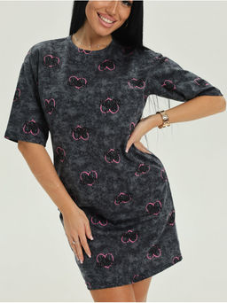 Платье домашнее Принт Графит женская - София фото 7