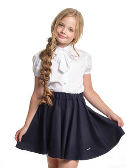 Юбка для девочки в школу синяя форма Солнце 22-6727 синий - Mini maxi фото 4