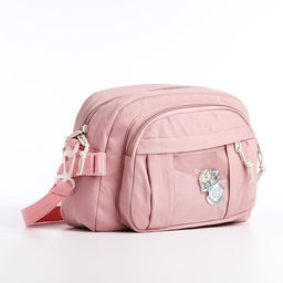 Сумка молодёжная на молнии, цвет розовый - Simaland фото 3