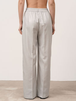 Брюки из льна 1011892 серебро