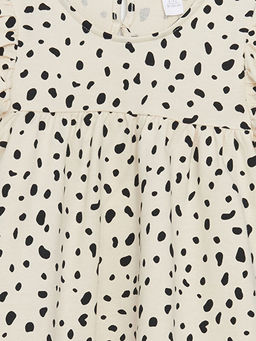 Bisiklet Yaka Uzun Kollu Bask?l? K?z ?ocuk Elbise - Waikiki фото 2