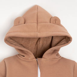 Комбинезон с капюшоном Крошка, Я BASIC LINE, рост 80-86 см, коричневый - Крошка я фото 4