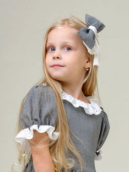 Заколка автомат Забава серый