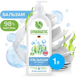 Гель-бальзам для мытья посуды «PURE 0%», 1 л - Synergetic фото 2