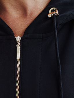 VILATTE / Парка с золотистой фурнитурой из эластичного футера двухнитки  фото 3