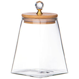 ЕМКОСТЬ ДЛЯ СЫПУЧИХ ПРОДУКТОВ AGNESS KRISTALL 900 МЛ 10,5*10,5*14,7 СМ. ЦВЕТ: ПРОЗРАЧНЫЙ  фото 4