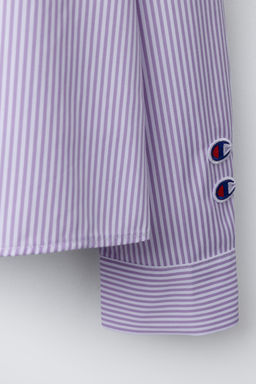 STRIPED POPLIN SHIRT AND RIBBED T-SHIRT PACK CHAMPION ® X ZARA  фото 5
