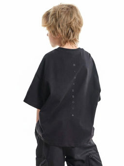 Футболка для девочки и мальчика оверсайз подростковая 22-7528 черный