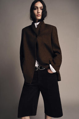 HERRINGBONE WOOL BLEND BLAZER ZW COLLECTION - Zara фото 4