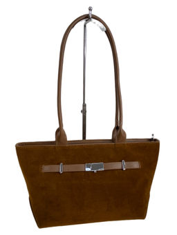 Женская сумка из искусственной замши, цвет коричнево-рыжий