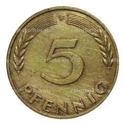 5 пфеннигов 1950 года F Германия