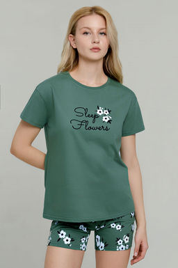 Арт. 9160 Пижама с шортами 42-50 (5 шт) Цвет:хаки - Калинка фото 5