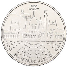 Монета 3000 форинтов 2024 года Венгрия Венгерское председательство в Совете ЕС во второй половине 2024