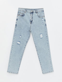 Y?rt?k Detayl? Erkek ?ocuk Jean Pantolon
