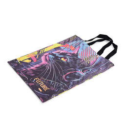 Сумка-шоппер перевёртыш "Label. Cyber Cat" 34x44 см, двухсторонняя, непромокаемая плащевка, 1 отделение