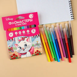 Фломастеры с кистью, 12 цветов, Коты аристократы - Disney фото 4