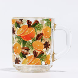 Кружка стеклянная новогодняя «Глинтвейн», 200 мл