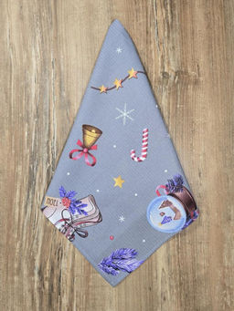 Полотенце вафельное "Колядки" р.37*75