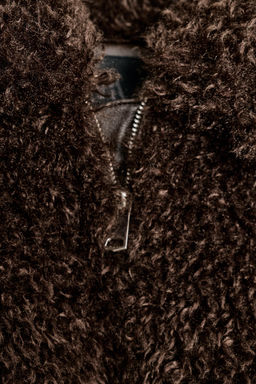 LONG FAUX SHEARLING JACKET - Zara фото 6