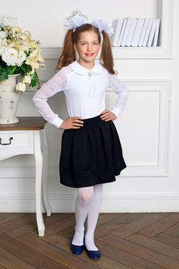 Блузка "Элегия",белый