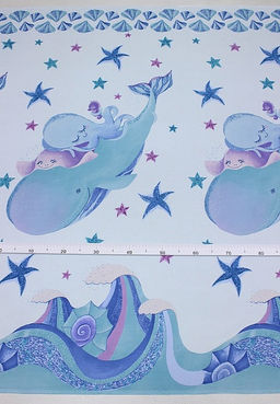 Перкаль Морские приятели, (комп), ш.1.5м, хлопок-100%, 105гр/м.кв - Купава фото 3