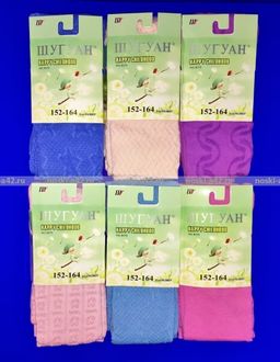 Цена за 6 шт. Шугуан колготки детские ажурные цветные 86-92  фото 5