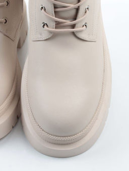 04-PAS70-2Z LT. BEIGE Ботинки зимние женские (натуральная кожа, 100% шерсть)