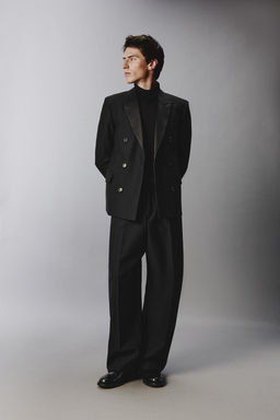 LIMITED EDITION CURVED FIT SUIT TROUSERS - Zara фото 11