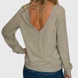 Женский джемпер Z Supply с открытой спиной  нежный лук без лишнего объема и массивности №833