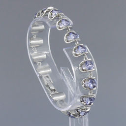 Александрит, браслет Кимберли, покрытие родий, длина 16см - Agat77 фото 2