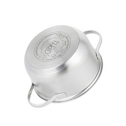 51059 GIPFEL Кастрюля AZALEA 16x9.5 см/ 1.5л со стеклянной крышкой, с индукционным капсульным дном. Материал: нерж. сталь 18/10. Толщина: 0.5 мм.  фото 4