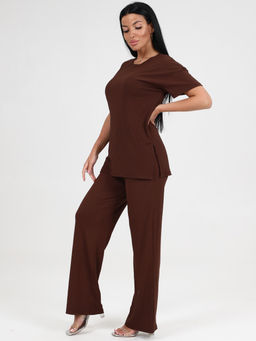 423 ПИЖАМА ЖЕНСКАЯ (брюки) (Коричневый) - А-дина фото 4