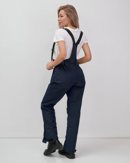 Горнолыжный костюм женский зимний темно-синего цвета 02803TS