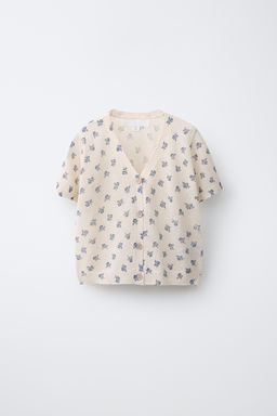 TOP PUNTO FLORES / Blanco roto