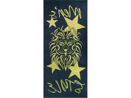 6с102.411ж1 Стиль льва (т.серый1) Полотенце махровое 67х150см