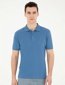 Koyu Mavi Slim Fit Basic Ti__rt