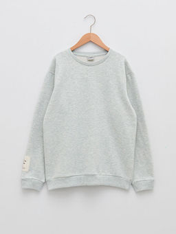 Bisiklet Yaka Basic Uzun Kollu Erkek ?ocuk Sweatshirt