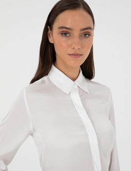 Ekru Comfort Fit Saten G_mlek - Pierre cardin фото 2