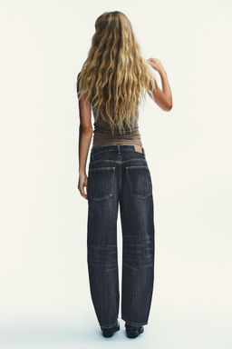 JEANS TRF BAGGY BARREL TIRO MEDIO / Marino